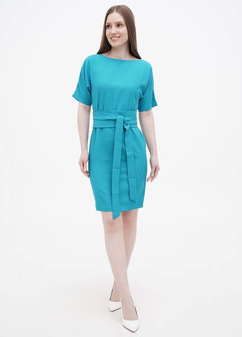 Темно-голубое кэжуал платье Rebecca Tatti однотонное