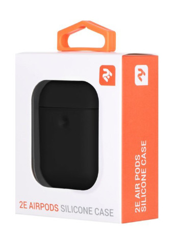 Чехол для наушников 2Е 2E для Apple AirPods, Pure Color Silicone (3.0mm), Black чёрные