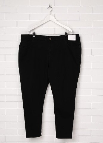 Черные джинсовые демисезонные прямые брюки George