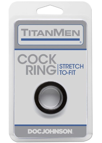 Эрекционное кольцо Titanmen Tools - Cock Ring - Black Doc Johnson (254150806)