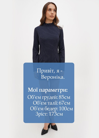 Голубое кэжуал платье Sassofono в полоску