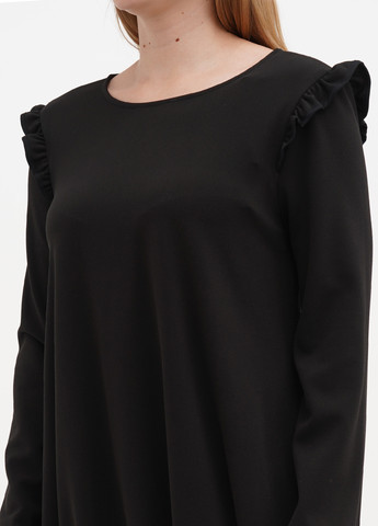 Чорна кежуал сукня балон Sassofono однотонна