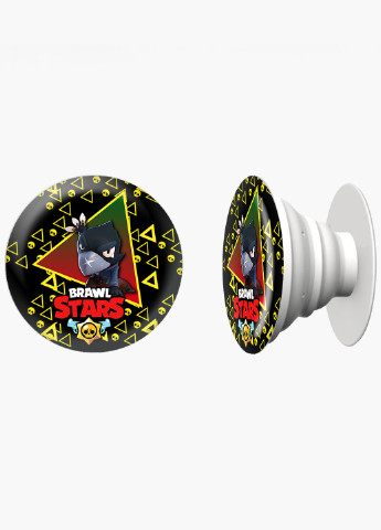Попсокет (Popsockets) держатель для смартфона Ворон Бравл Старс (Crow Brawl Stars) (8754-1025) Черный MobiPrint (216748577)