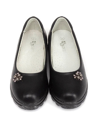 Черные туфли на низком каблуке J&G