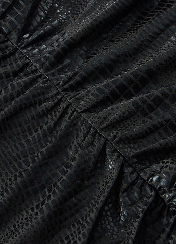 Чорна вечірня сукня силуетна, з відкритими плечима, з відкритою спиною SHEIN з тваринним принтом