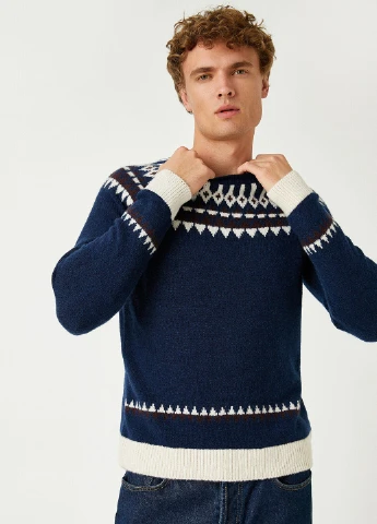 Темно-синий зимний джемпер джемпер KOTON