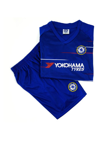 Синій літній футбольна форма (футболка, шорти) з шортами No Brand