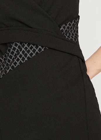 Черное коктейльное платье KOTON с абстрактным узором