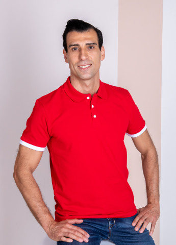 Красная футболка-футболка поло мужская для мужчин TvoePolo