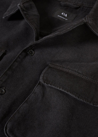 Черная джинсовая рубашка однотонная C&A