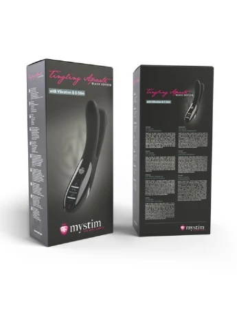 Вібратор подвійний з електростимуляцією Tingling Aparte eStim Black, міостимулятор Mystim (252058633)