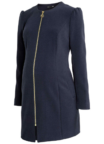 Темно-синє демісезонне Пальто для вагітних однобортне H&M