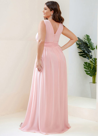 Світло-рожева вечірня сукня SHEIN однотонна