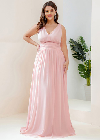 Світло-рожева вечірня сукня SHEIN однотонна