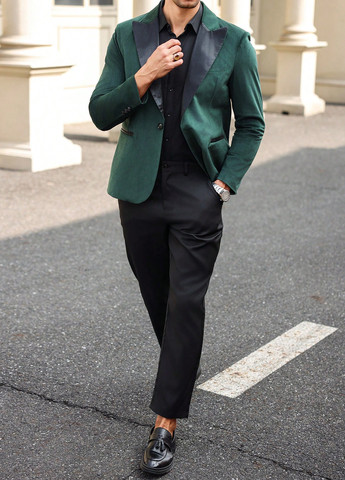 Комбінований демісезонний костюм (піджак, штани) брючний SHEIN