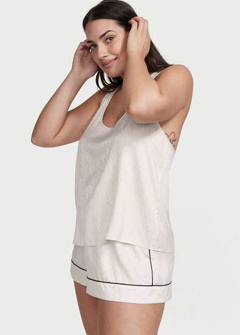 Біла всесезон піжама (майка, шорти) майка + шорти Victoria's Secret