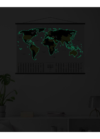 Скретч карта мира "Travel Map Glow World" (тубус) 1DEA.me (254288776)