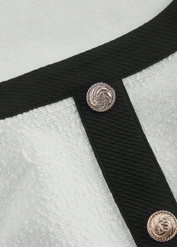 Черно-белое кэжуал платье плиссированное SHEIN колор блок