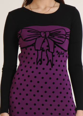 Фиолетовое кэжуал платье Killah в горошек