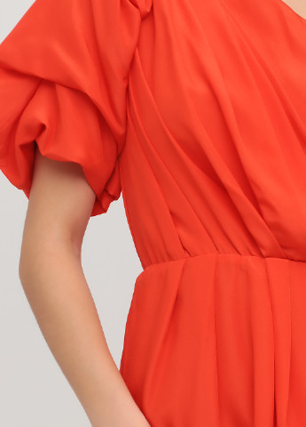 Помаранчева коктейльна сукня кльош, на одне плече Asos однотонна