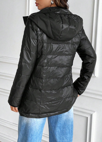 Чорна зимня куртка SHEIN