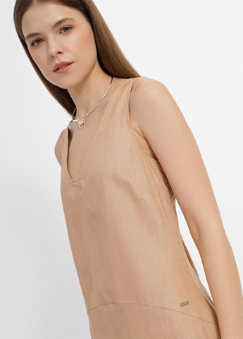 Бежева кежуал сукня а-силует Armani Exchange однотонна