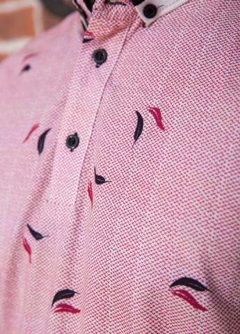 Розовая футболка-поло для мужчин Ager с рисунком