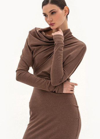 Коричнева кежуал сукня силуетна BGL однотонна