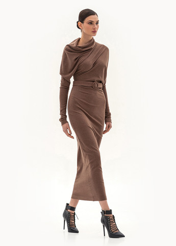 Коричнева кежуал сукня силуетна BGL однотонна