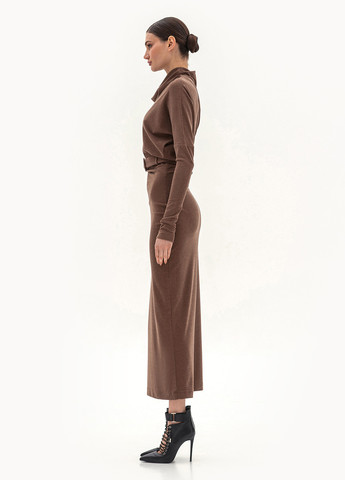 Коричнева кежуал сукня силуетна BGL однотонна