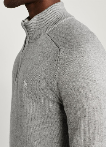 Светло-серый демисезонный свитер Abercrombie & Fitch