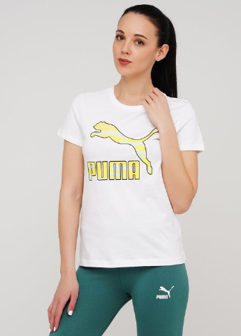 Біла всесезон футболка Puma Graphic Tee Summer Streetwear