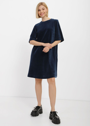 Темно-синее кэжуал платье платье-футболка Promin однотонное
