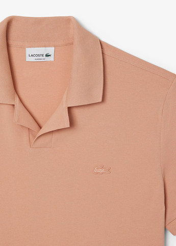 Бежевая футболка-поло для мужчин Lacoste однотонная