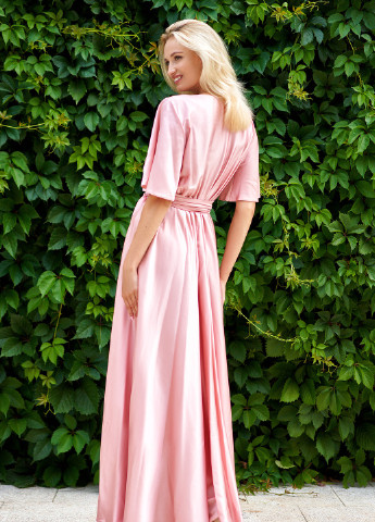 Розовое вечернее вечернее платье из шелка "армани" Jadone Fashion