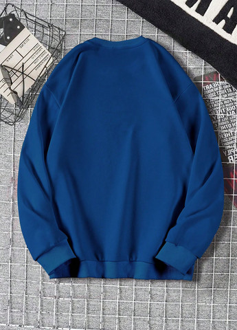 Синій світшот SHEIN череп без декору (331110511)