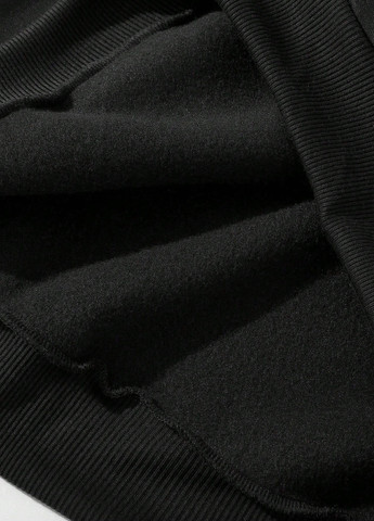 SHEIN світшот новорічний чорний кежуал поліестер, трикотаж