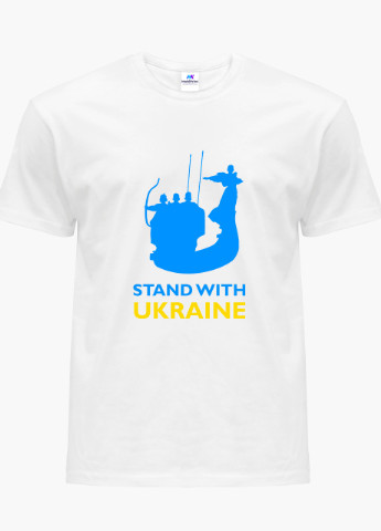Белая демисезон футболка женская поддерживаю украину (stand with ukraine) белый (8976-3670) s MobiPrint