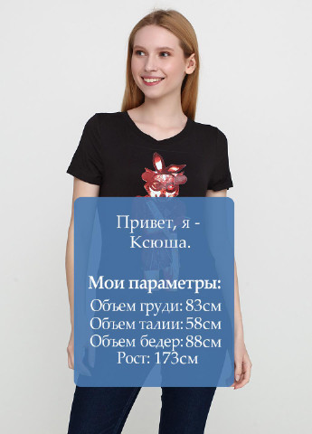 Чорна літня футболка Denis Simachev