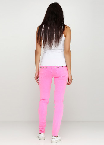 Розовые кэжуал демисезонные зауженные брюки Glitz & Glam