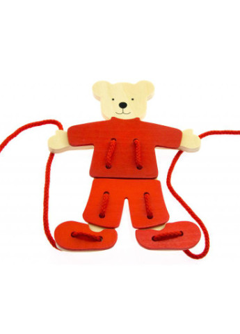Розвиваюча іграшка Шнуровка Ведмідь з одягом (58929) Goki шнуровка медведь с одеждой (203960705)