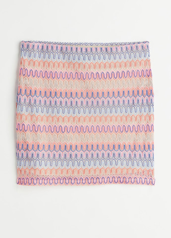 Разноцветная кэжуал с абстрактным узором юбка H&M