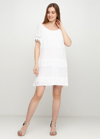 Білий кежуал сукня а-силует Made in Italy однотонна