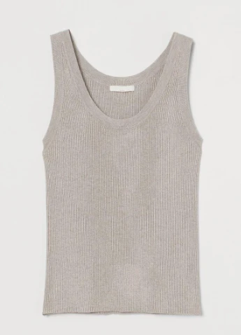 Топ літо,пісочний, H&M Basic (256503306)