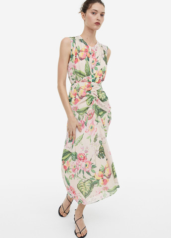 Світло-бежева кежуал сукня H&M з малюнком