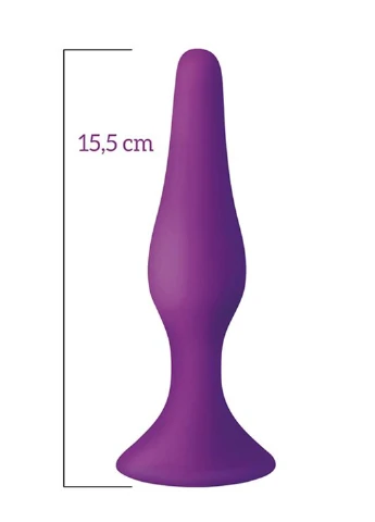 Анальная пробка на присоске Attraction Toys №35 Purple, длина 15,5см, диаметр 3,8см MAI (254953890)