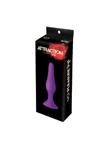 Анальная пробка на присоске Attraction Toys №35 Purple, длина 15,5см, диаметр 3,8см MAI (254953890)