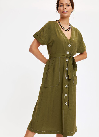 Зелена кежуал сукня DeFacto