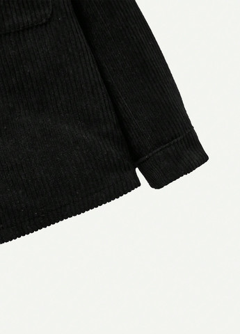 Черное демисезонное Пальто однобортное SHEIN