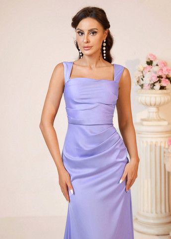 Лиловое вечернее платье годе SHEIN однотонное